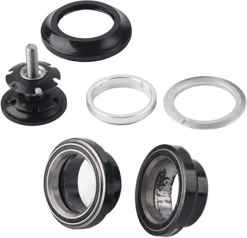 34mm Aluminum Alloy Bicycle Headset, Headset 28.6mm Straight Fork Bearing Steering Stem Bearings Accessories in Saudi Arabia