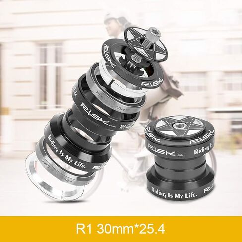 34mm Aluminum Alloy Bicycle Headset, Headset 28.6mm Straight Fork Bearing Steering Stem Bearings Accessories in Saudi Arabia