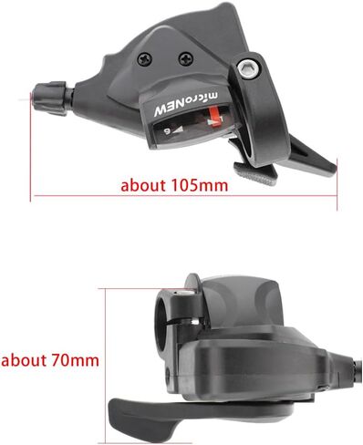 Bike Shift Levers Mountain Bike 3x7/8/9/10/11 Speed Gear Shifter, Left and Right Thumb Shift Lever Combination with Optical Gear Display (L3S(7-8-9)) in Saudi Arabia
