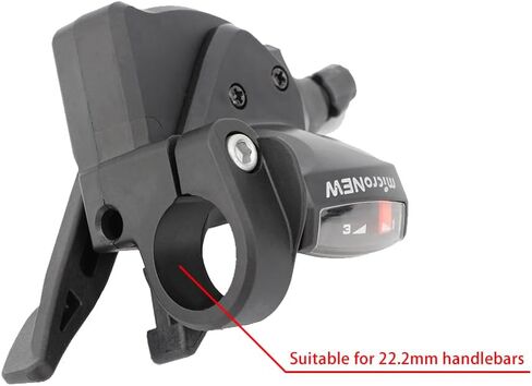 Bike Shift Levers Mountain Bike 3x7/8/9/10/11 Speed Gear Shifter, Left and Right Thumb Shift Lever Combination with Optical Gear Display (L3S(7-8-9)) in Saudi Arabia