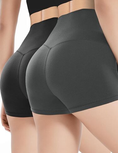 Buauty 2 Pack Spandex Shorts for Women 2.5 Inch Slip Shorts for Under Dress Yoga Workout Biker Booty Cheerleader Dance Shorts in Saudi Arabia