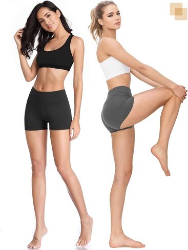 Buauty 2 Pack Spandex Shorts for Women 2.5 Inch Slip Shorts for Under Dress Yoga Workout Biker Booty Cheerleader Dance Shorts in Saudi Arabia