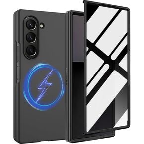 for Galaxy Z Fold 7 Magnetic Case with Privacy Screen Protector,Clear Z Fold 7 Compatible with MagSafe,Slim Hard PC Full Body Cover Shockproof Protective Case for Samsung Galaxy Z Fold 7 5G,Clear in Kuwait