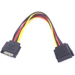 4 Pin IDE to SATA 15 Pin HDD Power Supply Extension Cable ATA Splitter Hard Drive Adapter Cable Connector(Molex to 2 x SATA) in Saudi Arabia