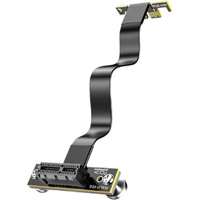 PCIE 3.0 x1 Fixatiom Riser Cable 8GBPS - 90 ° زاوية 10 سم (0.32 قدم) لبطاقة PCIE W/I/FI ، محول M.2 ، بطاقة PCIE USB (PCIE X1 إلى NVME) in Kuwait