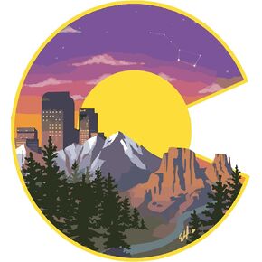 Love Colorado Sticker State Flag Vinyl Decals Colorado State Flag Sticker Sky Mountain Decals for Laptop Mobile Water Bottles & More in Saudi Arabia