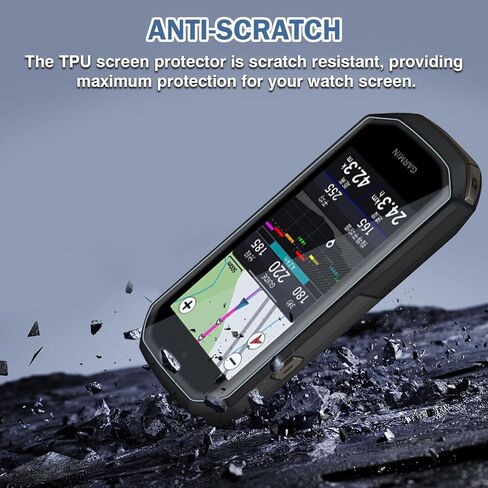 3 حزمة متوافقة مع Garmin Edge 1050 واقي الشاشة واضحة ومرنة TPU [ليس الزجاج] واقي كمبيوتر الدراجة المغطى بالكامل لفيلم Garmin 1050 مع لمسة حساسة ومضادة للقرعة in Kuwait