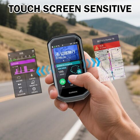3 حزمة متوافقة مع Garmin Edge 1050 واقي الشاشة واضحة ومرنة TPU [ليس الزجاج] واقي كمبيوتر الدراجة المغطى بالكامل لفيلم Garmin 1050 مع لمسة حساسة ومضادة للقرعة in Kuwait