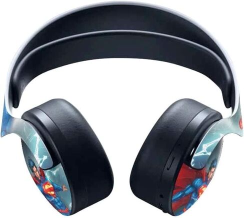 Skinit Skinit Gaming Gaming Skin متوافق مع سماعة Pulse 3D اللاسلكية لـ PS5 - تصميم DC Comics المرخص رسميًا Superman Superman Dise in Kuwait