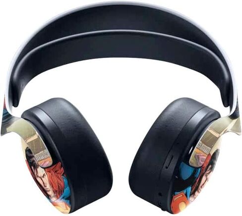 Skinit Skinit Gaming Gaming Skin متوافق مع سماعة Pulse 3D اللاسلكية لـ PS5 - تصميم DC Comics المرخص رسميًا Superman Superman Dise in Kuwait