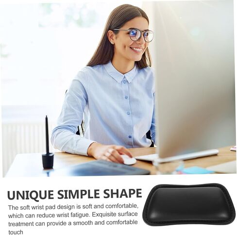 الراحة المعصم المريحة للماوس ولوحة المفاتيح دعم اليد المريحة للكمبيوتر المحمول والمكتب استخدام جلود سود in Kuwait