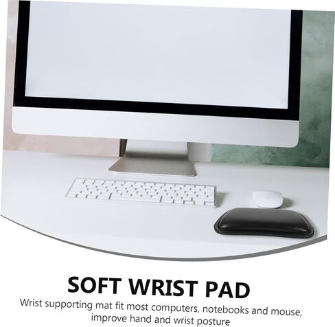 الراحة المعصم المريحة للماوس ولوحة المفاتيح دعم اليد المريحة للكمبيوتر المحمول والمكتب استخدام جلود سود in Kuwait