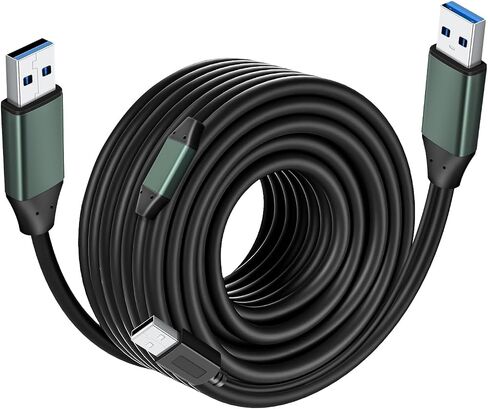 Kumiho 50ft USB 3.0 Cable ذكر إلى الذكور من النوع A إلى كبل لنقل البيانات ، حاويات محرك الأقراص الصلبة ، مبرد الكمبيوتر المحمول ، مشغل أقراص DVD ، محور USB in Kuwait