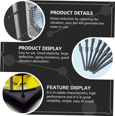 Angoily 20pcs Rubber Shockproof Screws for Computer Cooling Fans Easy Installation Noise Reduction Mounting Screws for Cases and Radiators in Saudi Arabia