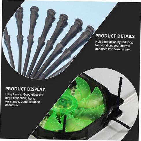 Angoily 20pcs Rubber Shockproof Screws for Computer Cooling Fans Easy Installation Noise Reduction Mounting Screws for Cases and Radiators in Saudi Arabia