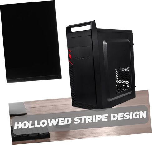 Housoutil Mini Compact Computer Case Screatable Swate Hrughis Chassis Develed Glass Side Design for Office and Matx Motherboard Black in Kuwait