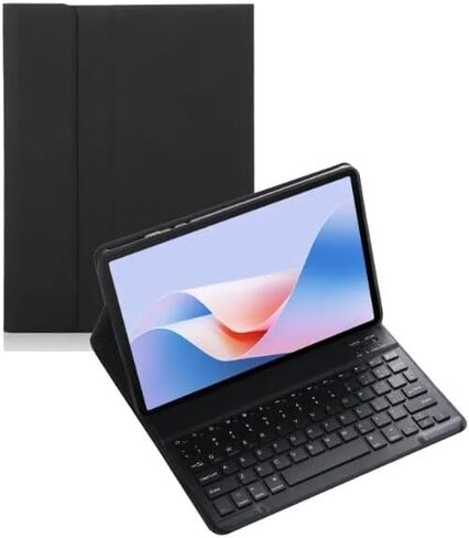 لـ Huawei MediaPad M5 Lite Case 10.1 بوصة BAH2-W19/L09 لوحة المفاتيح 7 لوحة مفاتيح ملونة FUNDA (أسود) in Saudi Arabia