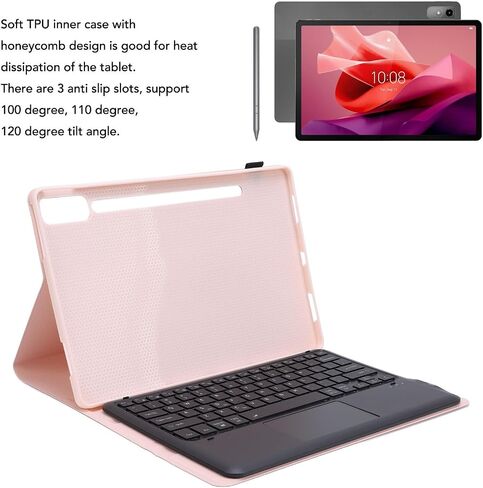 DIYEENI TAB P12 12.7 بوصة 2023 CASE مع لوحة المفاتيح عالية الدقة و 7 Color Backlight ، حالة لوحة المفاتيح اللاسلكية القابلة للفصل لعلامة التبويب P12 12.7 بوصة 2023 (TB-370FU) (أرجواني) in Kuwait