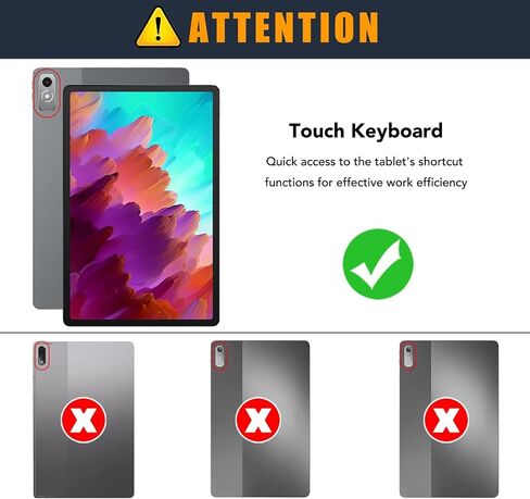 DIYEENI TAB P12 12.7 بوصة 2023 CASE مع لوحة المفاتيح عالية الدقة و 7 Color Backlight ، حالة لوحة المفاتيح اللاسلكية القابلة للفصل لعلامة التبويب P12 12.7 بوصة 2023 (TB-370FU) (أرجواني) in Kuwait