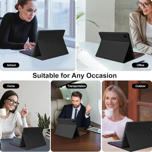 for Huawei MediaPad M5 Lite Case 10.1 Inch BAH2-W19/L09 Tablets Keyboard 7 Color Backlit Keyboard Cover Funda (Rose) in Saudi Arabia