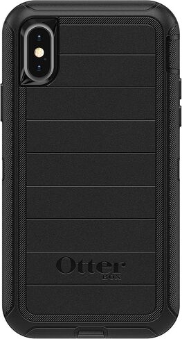 Otterbox Defender Series Case Rugged Case for iPhone XS & iPhone X - Case فقط - عبوة غير متوفرة - أسود (مع الدفاع الميكروبي) in Saudi Arabia