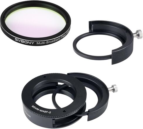 SVBONY SV260 Telescope Filter, 2'' Multi-bandpass Star Field Filter, Cut-Off Depth OD4, Light Pollution Filter Bundle with SV226 M54 Telescope Filter Drawer for Deep Sky Astrophotography in Saudi Arabia
