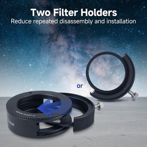 SVBONY SV260 Telescope Filter, 2'' Multi-bandpass Star Field Filter, Cut-Off Depth OD4, Light Pollution Filter Bundle with SV226 M54 Telescope Filter Drawer for Deep Sky Astrophotography in Saudi Arabia