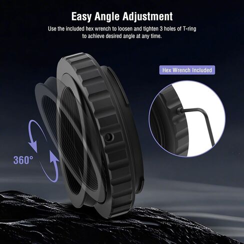 Astromania Metal T -Ring Adapter لـ Canon EOS DSLR/SLR - حزمة مع - 1.25 "/2" 8 مم 70 ° SWA و M43 -M42 محول in Saudi Arabia