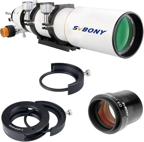 SVBONY SV503 Refractor Telescope, 80mm F7 Extra Low Dispersion Achromatic Refractor OTA Bundle with SV193 Focal Reducer 0.8X Field Flattener, SV226 M54 Filter Drawer for Deep Sky Astrophotography in Saudi Arabia