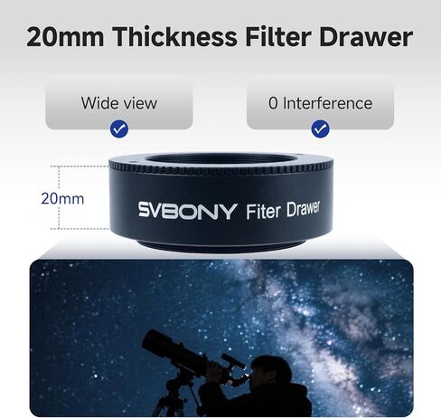 SVBONY SV172 Dew Heater Strip 320 mm Lens Heater Warmer, 240mm 3 Gear Regulator Temperature USB Universal Dew Heater Bundle with SV226 M54 Telescope Filter Drawer for Deep Sky Astrophotography in Saudi Arabia