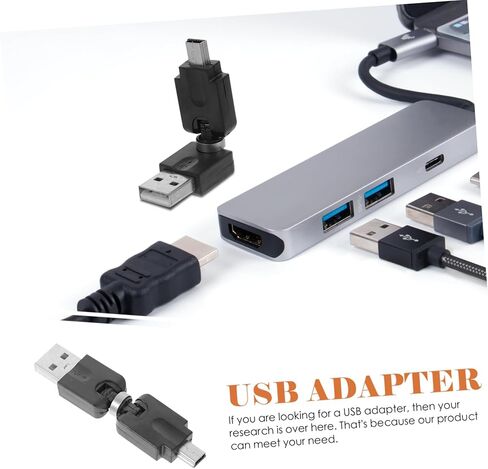محول USB إلى محول USB MINI دوار موصل الإناث التصميم المحمول الدائم لجهاز الكمبيوتر المحمول بنك الطاقة والمزيد in Kuwait