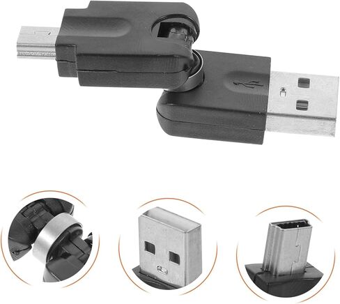 محول USB إلى محول USB MINI دوار موصل الإناث التصميم المحمول الدائم لجهاز الكمبيوتر المحمول بنك الطاقة والمزيد in Kuwait