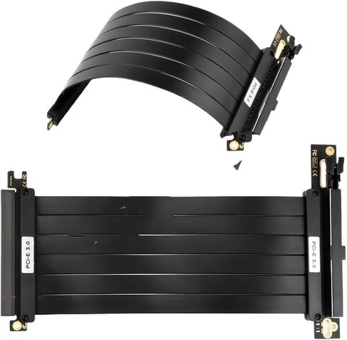 PCI-E 3.0 4.0 16x تمديد بطاقة الفيديو Riser محمية محمية مرنة 90/180 درجة تثبيت GPU أسود ل GPU (النوع 5) in Kuwait