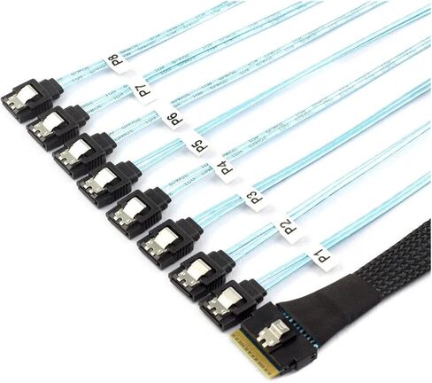 PCI-E Slimline S/AS SFF-8654 8I إلى 8x SATA Server Drive Cartion (50 سم) in Kuwait