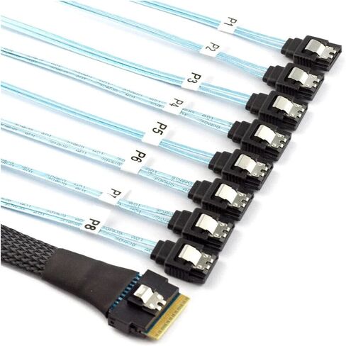 PCI-E Slimline S/AS SFF-8654 8I إلى 8x SATA Server Drive Cartion (50 سم) in Kuwait
