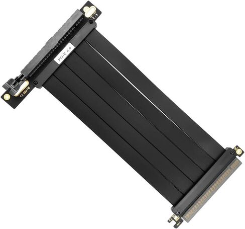 PCI-E 3.0 4.0 16X Riser Video Card Extension Shielded Flexible Cable 90/180 Degrees Mounting GPU Lossless Black for GPU(Type 5) in Kuwait