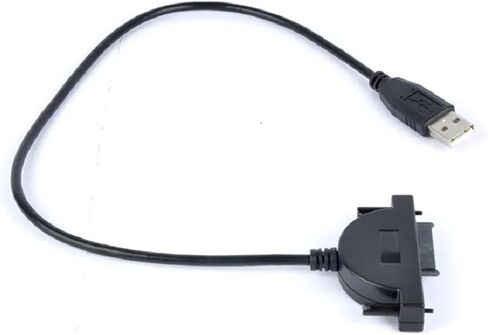 كابل SATA USB 2.0 إلى M1NI SATA II 7+6 13PIN محول لـ CD/DVD ROM Slimline Drive Cable Sway in Saudi Arabia