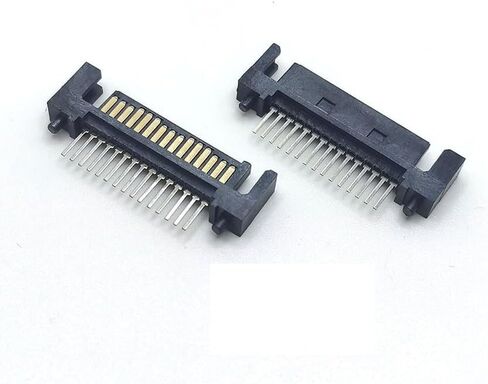 1PCS Right Angle Straight Patch Riveting with Positioning Post TY>pe 15 Pin 15P Male Adapter Connector for Hard Drive HDD(J) in Saudi Arabia