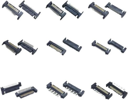 1PCS Right Angle Straight Patch Riveting with Positioning Post TY>pe 15 Pin 15P Male Adapter Connector for Hard Drive HDD(J) in Saudi Arabia