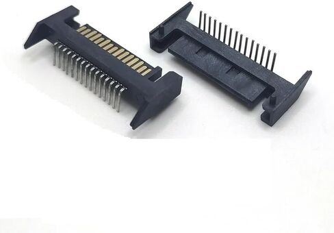1PCS Right Angle Straight Patch Riveting with Positioning Post TY>pe 15 Pin 15P Male Adapter Connector for Hard Drive HDD(J) in Saudi Arabia
