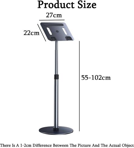 Laptop Floor Stand,Aluminum Alloy Floor-Standing Reading Bookshelf,Adjustable Computer Desk,for Home Outdoor Office in Saudi Arabia