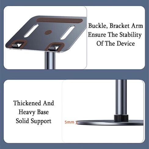 Laptop Floor Stand,Aluminum Alloy Floor-Standing Reading Bookshelf,Adjustable Computer Desk,for Home Outdoor Office in Saudi Arabia