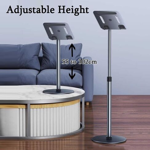 Laptop Floor Stand,Aluminum Alloy Floor-Standing Reading Bookshelf,Adjustable Computer Desk,for Home Outdoor Office in Saudi Arabia