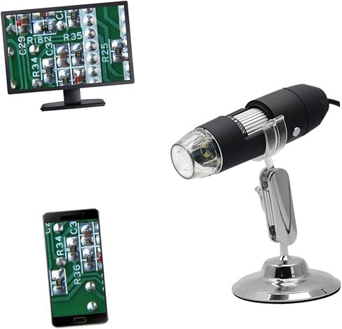 مجهر USB الرقمي مع مصابيح LED لتكبير الدقة تصميم محمول للطلاب هواة الجمع والهواة in Saudi Arabia