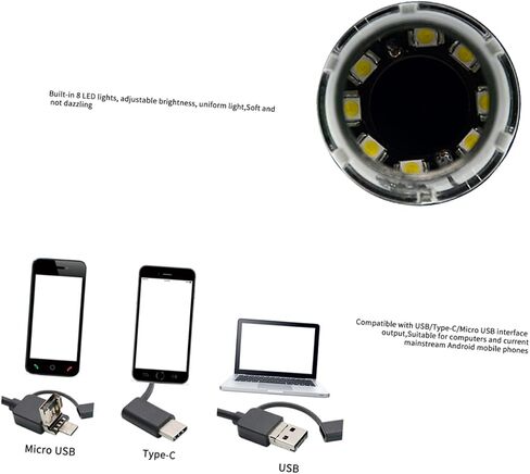مجهر USB الرقمي مع مصابيح LED لتكبير الدقة تصميم محمول للطلاب هواة الجمع والهواة in Saudi Arabia