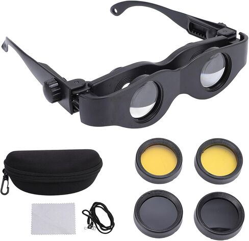 نظارات Denash Optics مجهر ، تكبير 3x ، تركيز قابل للتعديل مع العدسات المستقطبة ذات الألوان المزدوجة ، والاستخدام الليلي والنهار لصيد الأسماك in Kuwait