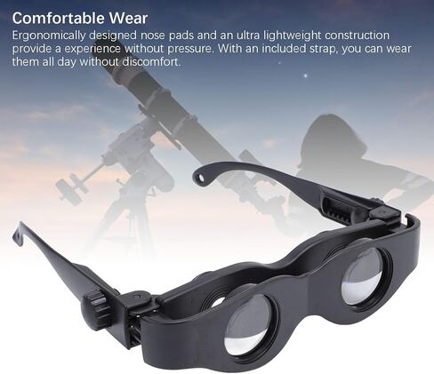 نظارات Denash Optics مجهر ، تكبير 3x ، تركيز قابل للتعديل مع العدسات المستقطبة ذات الألوان المزدوجة ، والاستخدام الليلي والنهار لصيد الأسماك in Kuwait