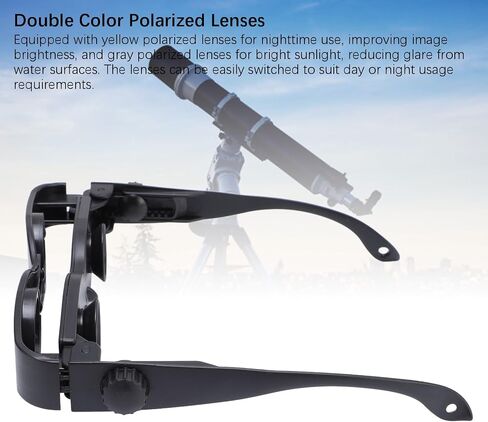 نظارات Denash Optics مجهر ، تكبير 3x ، تركيز قابل للتعديل مع العدسات المستقطبة ذات الألوان المزدوجة ، والاستخدام الليلي والنهار لصيد الأسماك in Kuwait