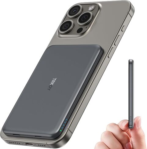 for Magsafe Portable Charger Power Bank,5000mAh Slim Wireless Magnetic Power Bank with USB C Fast Charging,Travel Essential for Magsafe Battery Pack Compatible with iPhone 17/16/15/14/13/12 Series in Kuwait