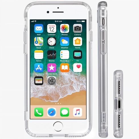 حالة زهور وردية لطيفة متوافقة مع علبة iPhone 7/8 ، الحالات الزهرية الوردي الواضحة iPhone SE 2020/ SE 2022 مع غطاء صدم جمالي للنساء الفتيات in Kuwait